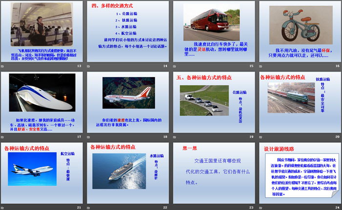 《四通八达的交通》多样的交通和通信PPT