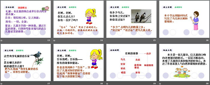 《老树的故事》PPT教学课件