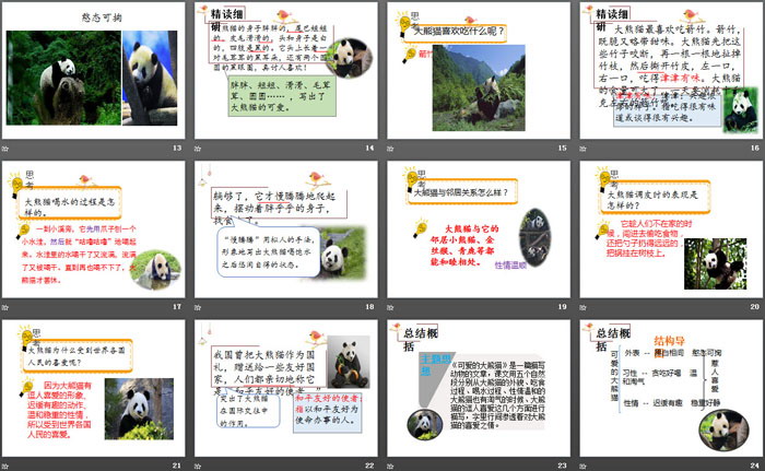 《可爱的大熊猫》PPT下载
