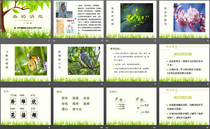 《春的消息》PPT下载