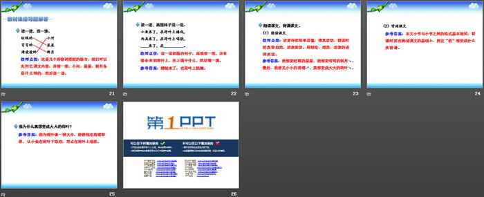 《真想变成大大的荷叶》PPT课件下载
