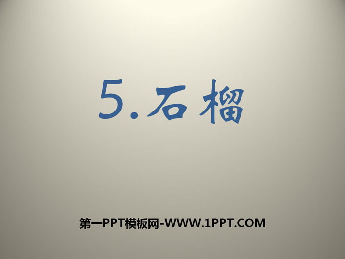 《石榴》PPT