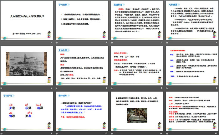 《人民解放军百万大军横渡长江》PPT