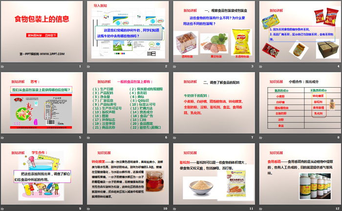 《食物包装上的信息》食物PPT
