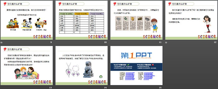 《面对几种不知名矿物》岩石和矿物PPT