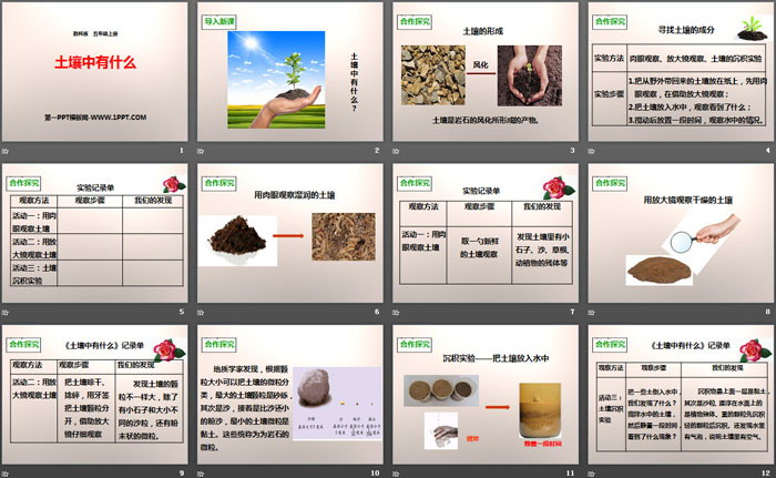 《土壤中有什么》地球表面及其变化PPT下载