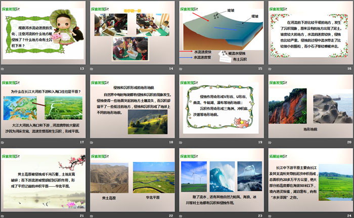 《河流对土地的作用》地球表面及其变化PPT下载