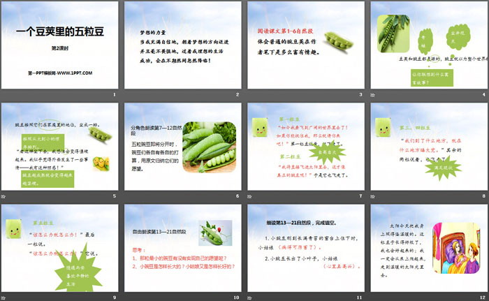 《一个豆荚里的五粒豆》PPT下载