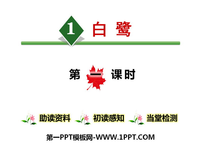 《白鹭》第一课时PPT