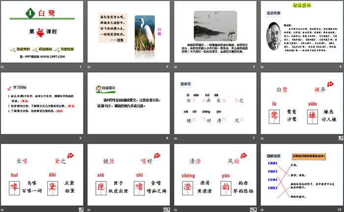 《白鹭》第一课时PPT