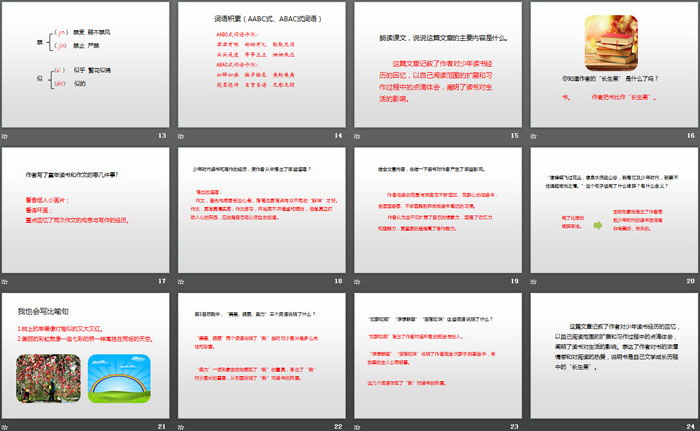 《我的“长生果”》PPT免费课件