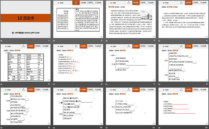 《苏武传》PPT