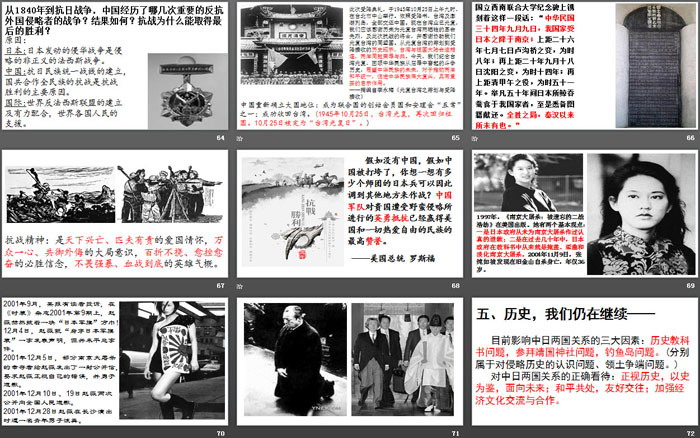 《全民族浴血奋战和抗日战争的胜利》PPT