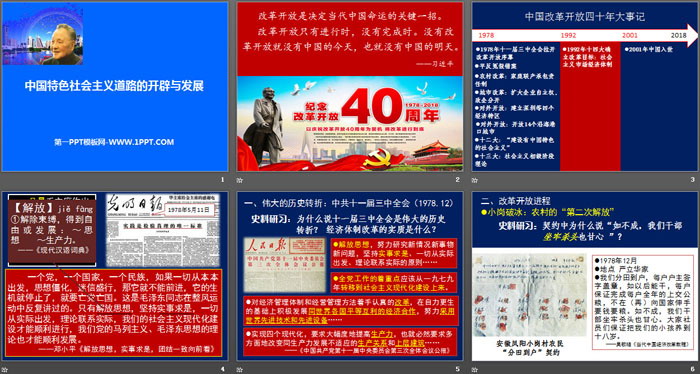《中国特色社会主义道路的开辟与发展》PPT