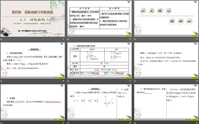 《对数函数》指数函数与对数函数PPT课件(第1课时对数函数的概念、图象及性质)
