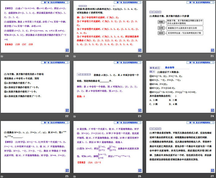 《集合的基本关系》集合与常用逻辑用语PPT课件
