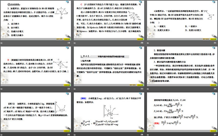 《平衡条件的应用》力与平衡PPT