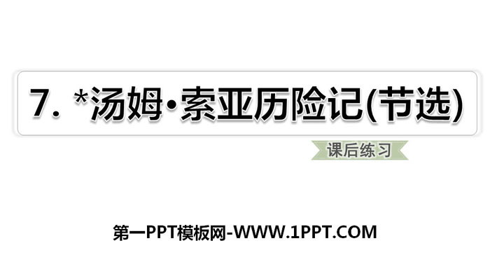《汤姆·索亚历险记》PPT教学课件