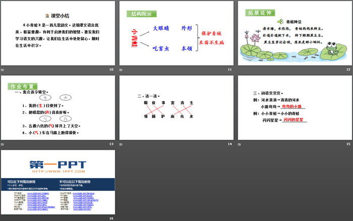 识字《小青蛙》PPT(第二课时)