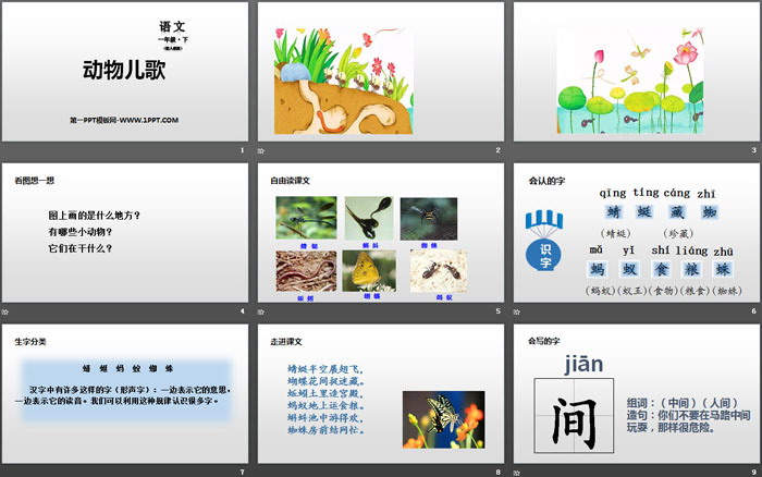 《动物儿歌》PPT教学课件