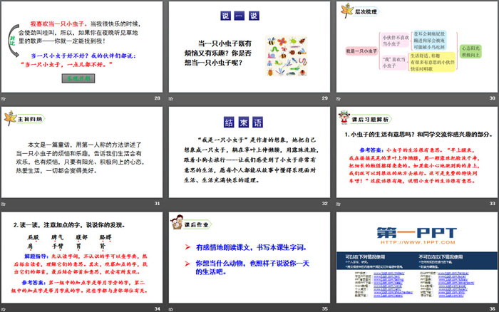 《我是一只小虫子》PPT