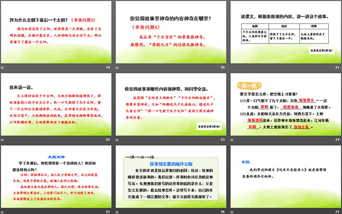 《羿射九日》PPT免费课件