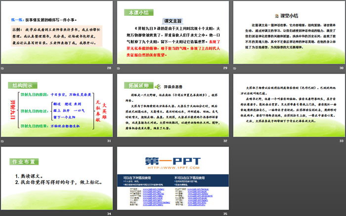 《羿射九日》PPT免费课件