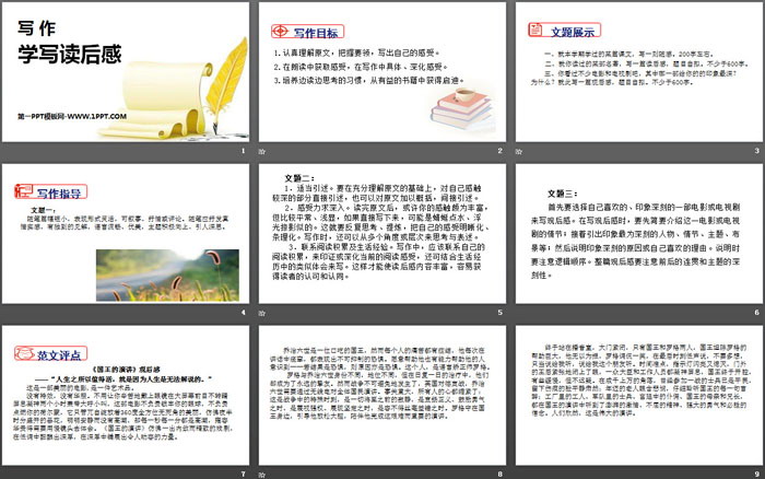 《学写读后感》PPT下载