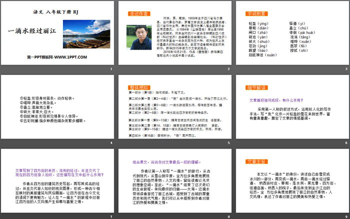 《一滴水经过丽江》PPT下载