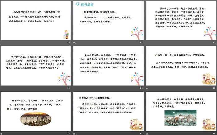 《破阵子·为陈同甫赋壮词以寄之》词四首PPT