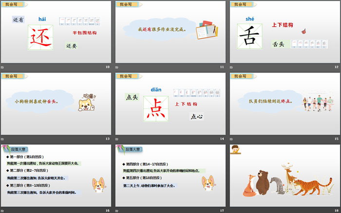 《动物王国开大会》PPT教学课件