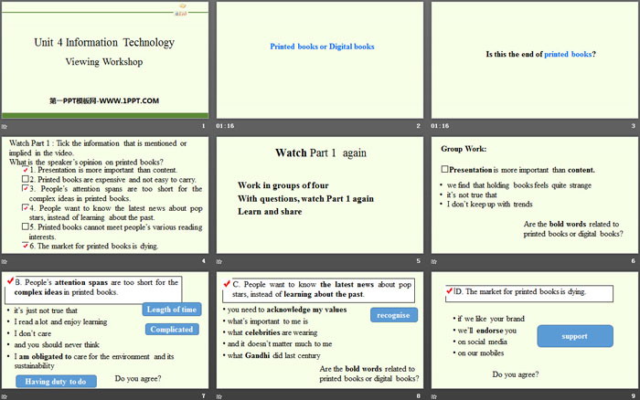 《Information Technology》Viewing Workshop PPT