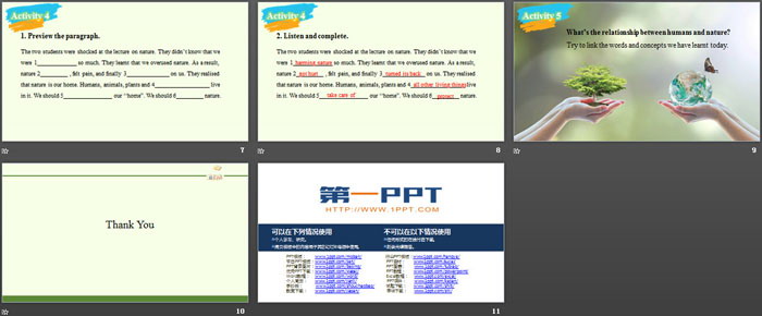《Huamns and nature》Topic Talk PPT