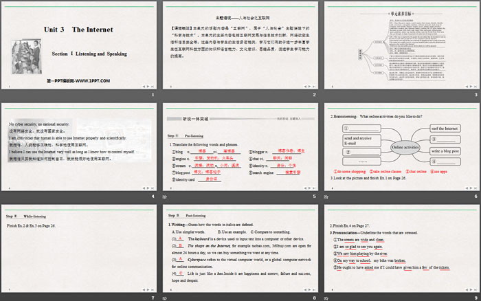 《The Internet》SectionⅠ PPT课件