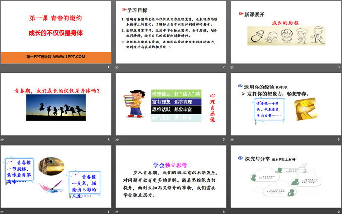 《成长的不仅仅是身体》PPT教学课件