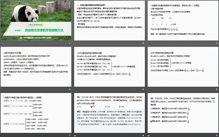 《微专题二　自由组合定律的常规解题方法》遗传因子的发现PPT
