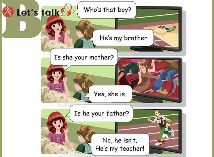 《My family》Lets talk Flash动画课件2