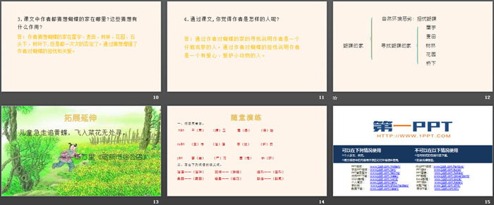 《蝴蝶的家》PPT课件下载