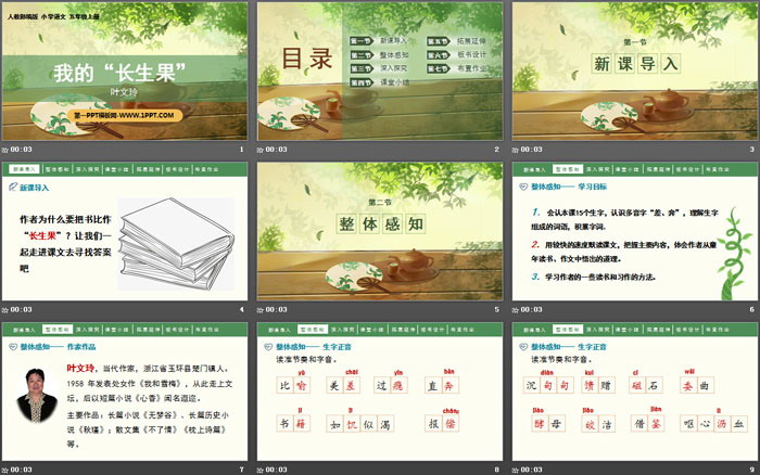 《我的“长生果”》PPT免费下载