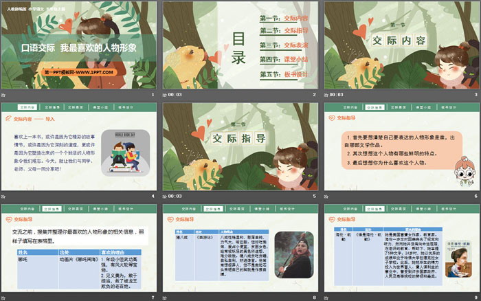 《我最喜欢的人物形象》PPT课件下载