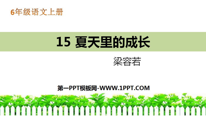 《夏天里的成长》PPT教学课件