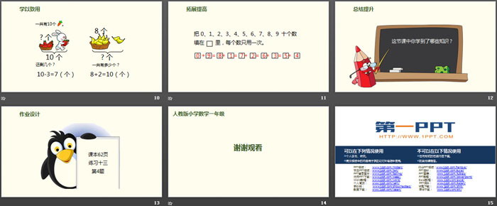 《10的加减法》6-10的认识和加减法PPT