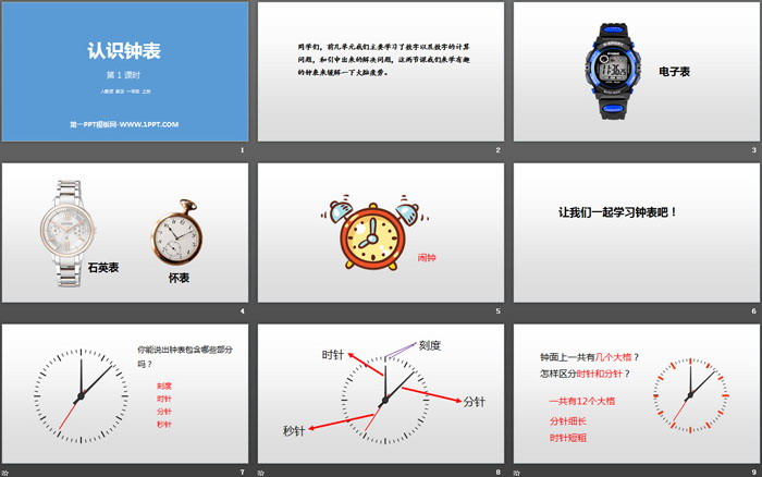 《认识钟表》PPT(第1课时)