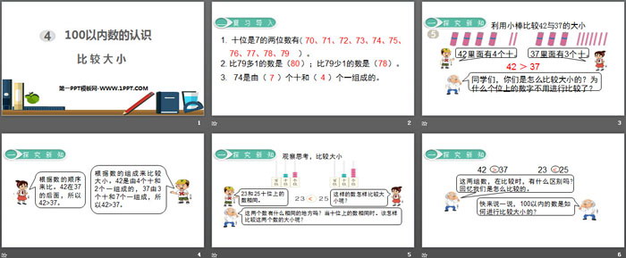 《比较大小》100以内数的认识PPT教学课件