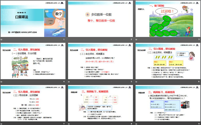 《口算乘法》多位数乘一位数PPT