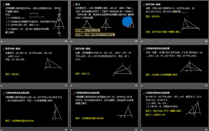 《等腰三角形的判定》轴对称PPT
