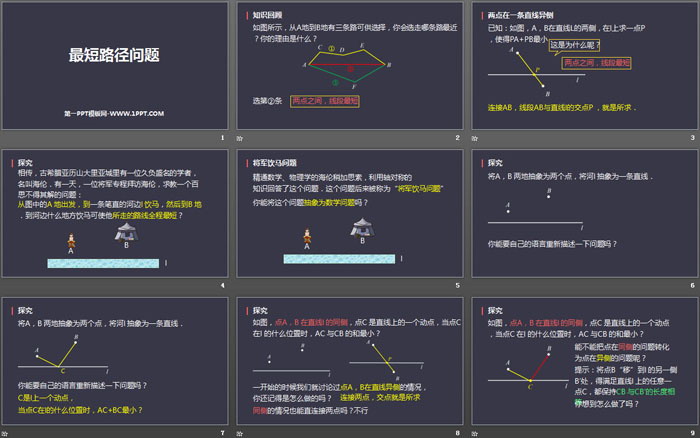 《最短路径问题》轴对称PPT