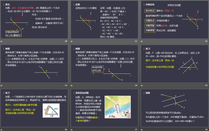 《最短路径问题》轴对称PPT