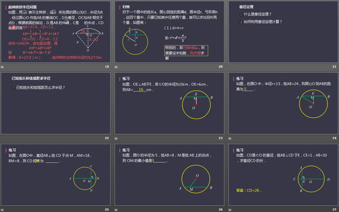《垂直于弦的直径》圆PPT下载