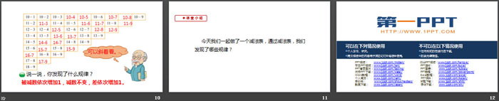 《做个减法表》加与减PPT免费课件